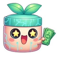 Ilustración de Creamy rodeada de una selección de productos de skincare