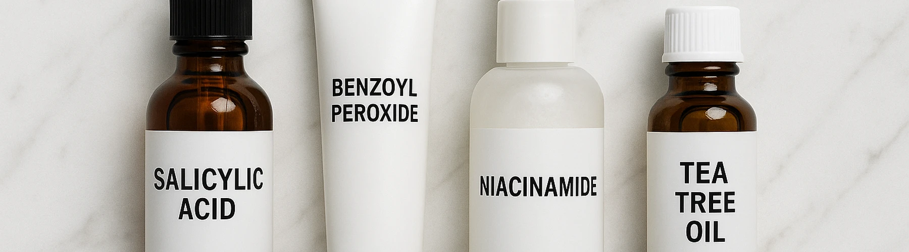 Banner horizontal: Los 4 ingredientes para combatir el acné